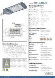アルミニウム 100W 高い発電 LED の街路照明の据え付け品 IP65、120v 130v 240v